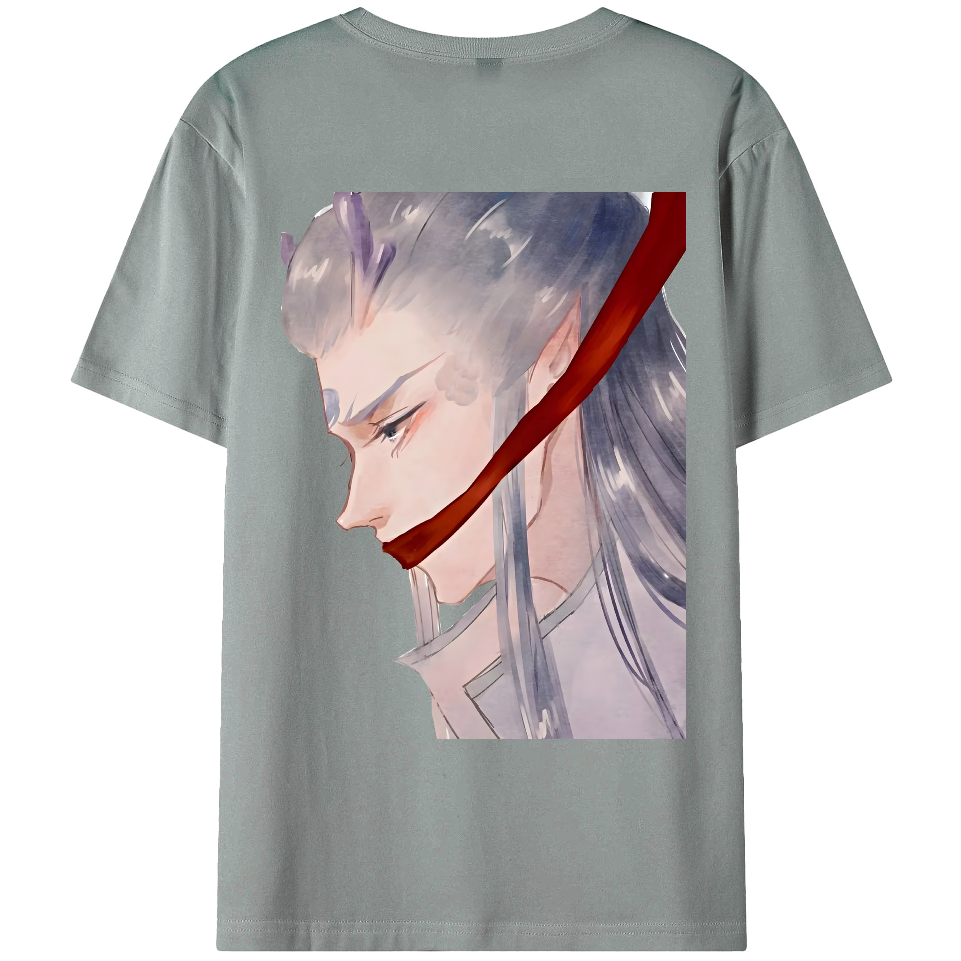 （画像用） Ne Zha 2 ナタ 魔童の大暴れ 綿100％ メンズ半袖Tシャツ（バックプリント） 通気性